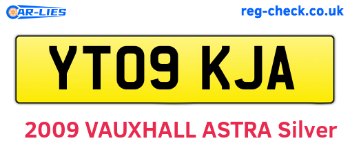 YT09KJA are the vehicle registration plates.