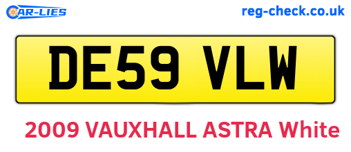 DE59VLW are the vehicle registration plates.