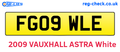 FG09WLE are the vehicle registration plates.
