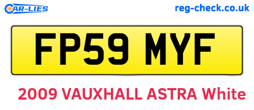 FP59MYF are the vehicle registration plates.