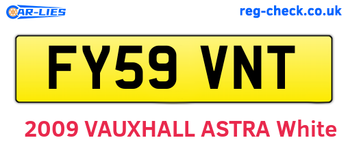 FY59VNT are the vehicle registration plates.