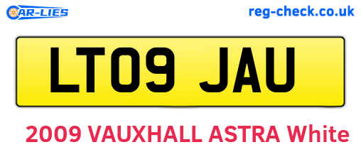 LT09JAU are the vehicle registration plates.