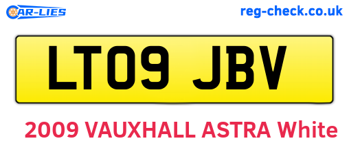 LT09JBV are the vehicle registration plates.