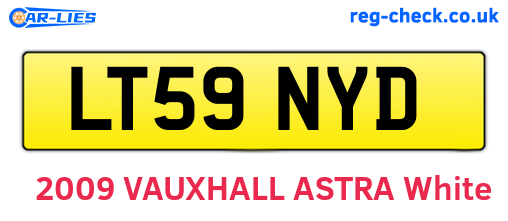 LT59NYD are the vehicle registration plates.