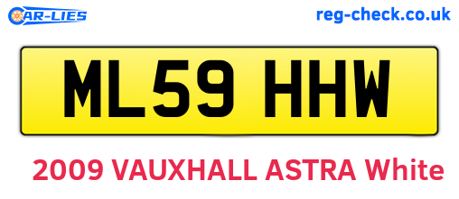ML59HHW are the vehicle registration plates.