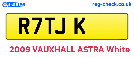 R7TJK are the vehicle registration plates.