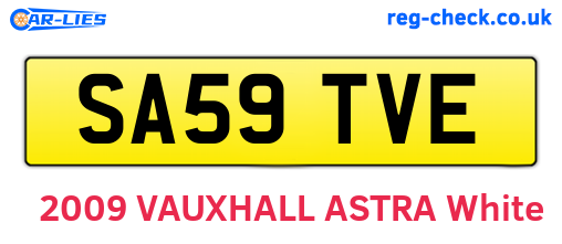 SA59TVE are the vehicle registration plates.