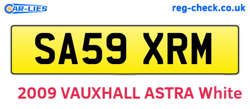 SA59XRM are the vehicle registration plates.
