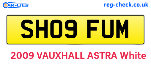 SH09FUM are the vehicle registration plates.