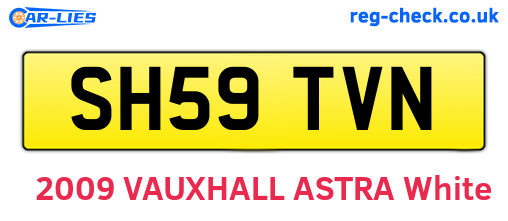 SH59TVN are the vehicle registration plates.