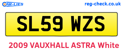 SL59WZS are the vehicle registration plates.