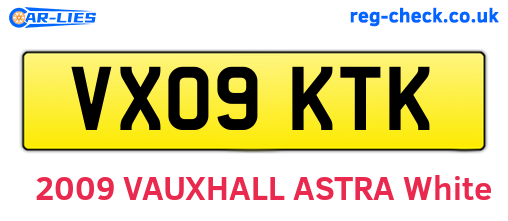 VX09KTK are the vehicle registration plates.