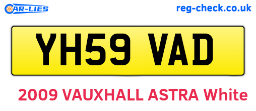 YH59VAD are the vehicle registration plates.