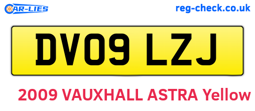 DV09LZJ are the vehicle registration plates.