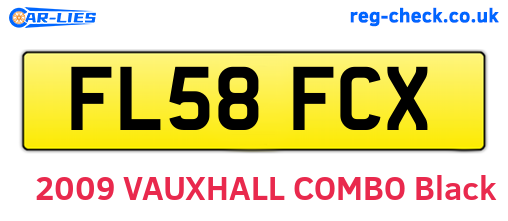 FL58FCX are the vehicle registration plates.