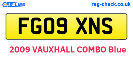 FG09XNS are the vehicle registration plates.