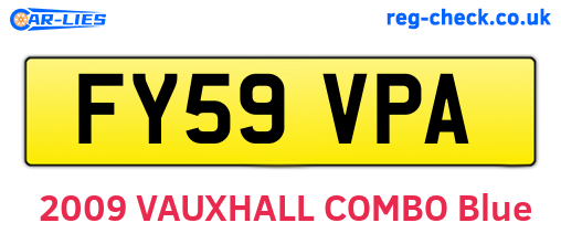 FY59VPA are the vehicle registration plates.