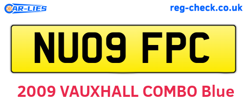 NU09FPC are the vehicle registration plates.