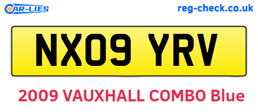 NX09YRV are the vehicle registration plates.
