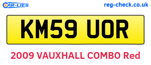 KM59UOR are the vehicle registration plates.