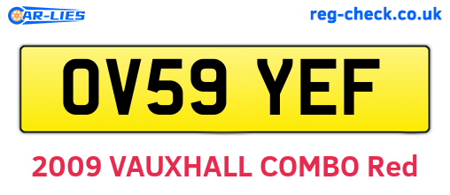 OV59YEF are the vehicle registration plates.