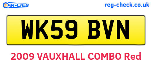 WK59BVN are the vehicle registration plates.