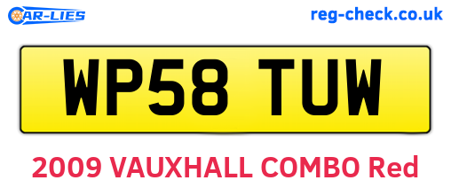 WP58TUW are the vehicle registration plates.