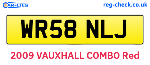 WR58NLJ are the vehicle registration plates.