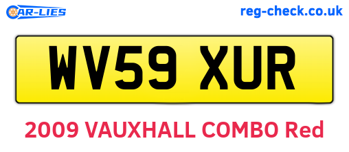 WV59XUR are the vehicle registration plates.