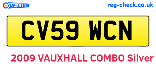 CV59WCN are the vehicle registration plates.