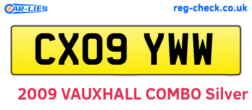 CX09YWW are the vehicle registration plates.