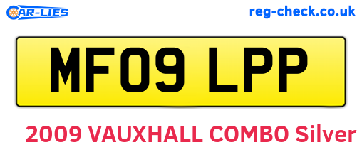 MF09LPP are the vehicle registration plates.