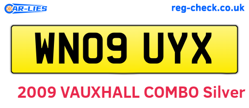 WN09UYX are the vehicle registration plates.