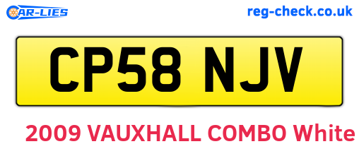 CP58NJV are the vehicle registration plates.