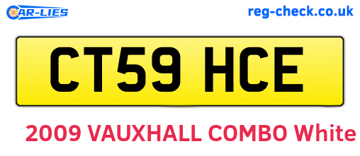 CT59HCE are the vehicle registration plates.