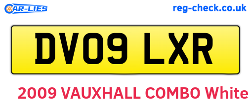 DV09LXR are the vehicle registration plates.