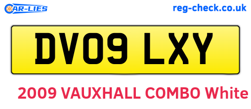 DV09LXY are the vehicle registration plates.
