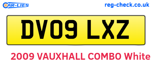 DV09LXZ are the vehicle registration plates.