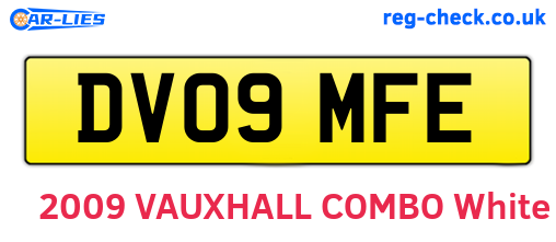 DV09MFE are the vehicle registration plates.