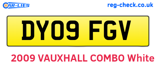 DY09FGV are the vehicle registration plates.