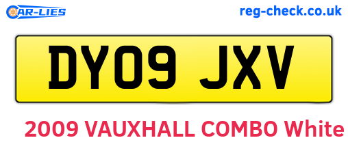 DY09JXV are the vehicle registration plates.