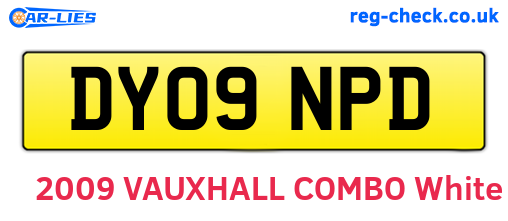 DY09NPD are the vehicle registration plates.