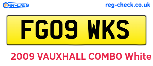 FG09WKS are the vehicle registration plates.
