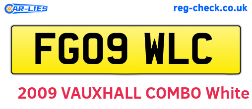 FG09WLC are the vehicle registration plates.