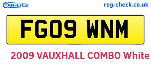 FG09WNM are the vehicle registration plates.