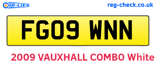 FG09WNN are the vehicle registration plates.