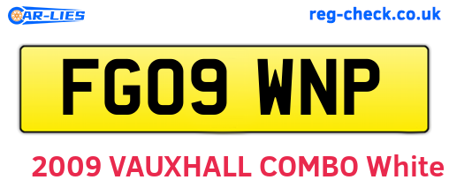 FG09WNP are the vehicle registration plates.