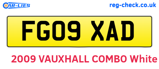 FG09XAD are the vehicle registration plates.