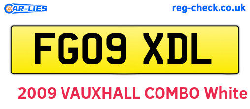 FG09XDL are the vehicle registration plates.