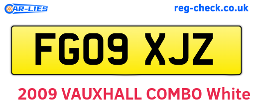FG09XJZ are the vehicle registration plates.